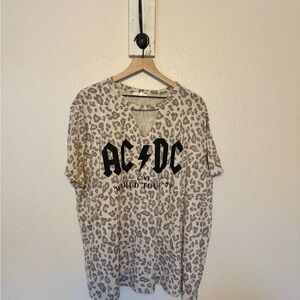 AC/DC Leopard Print T-Shirt